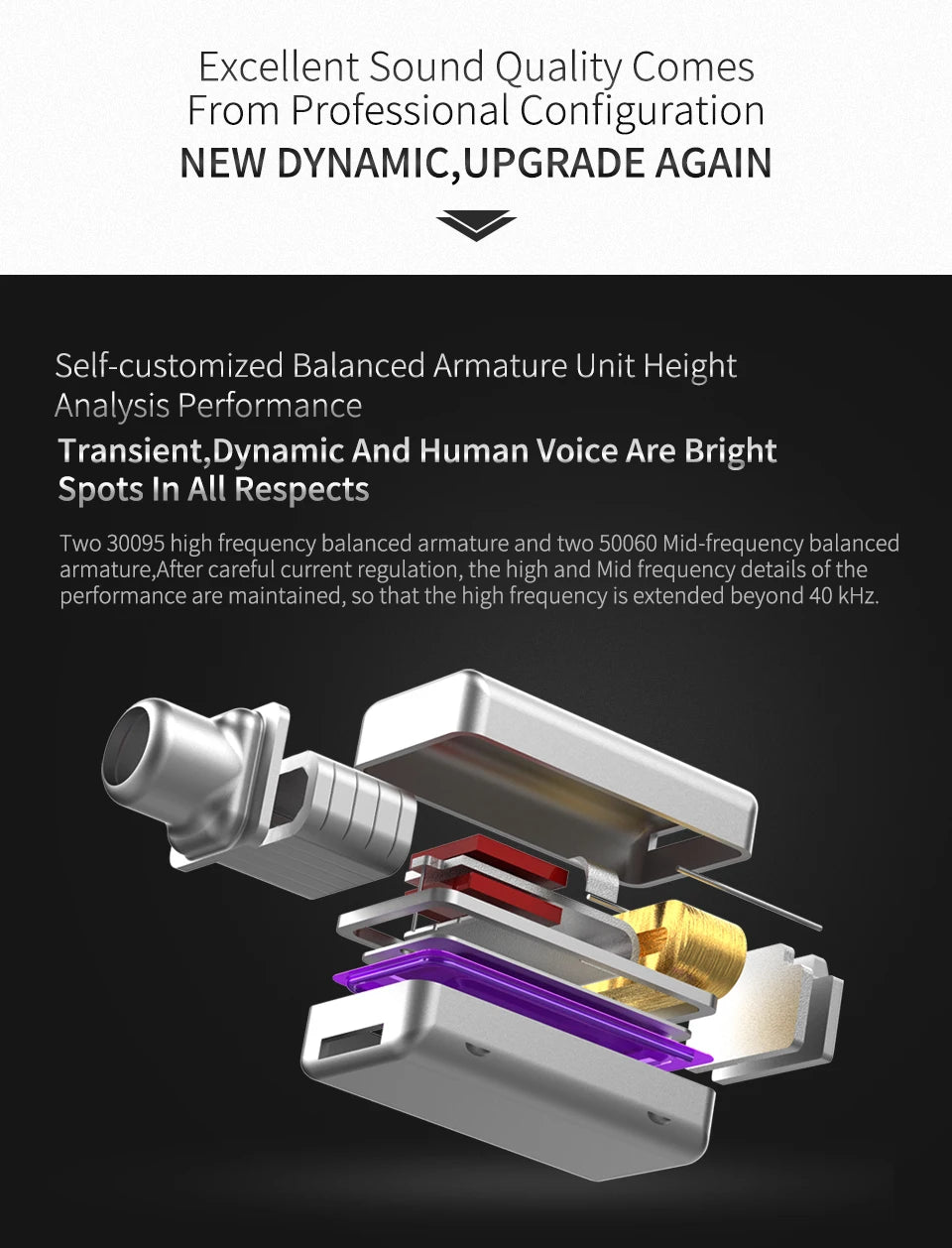 KZ ZS10 Pro 4ba + 1dd Hybrid Metal headphones 10-driver high-fidelity bass motion monitor headphones with canc